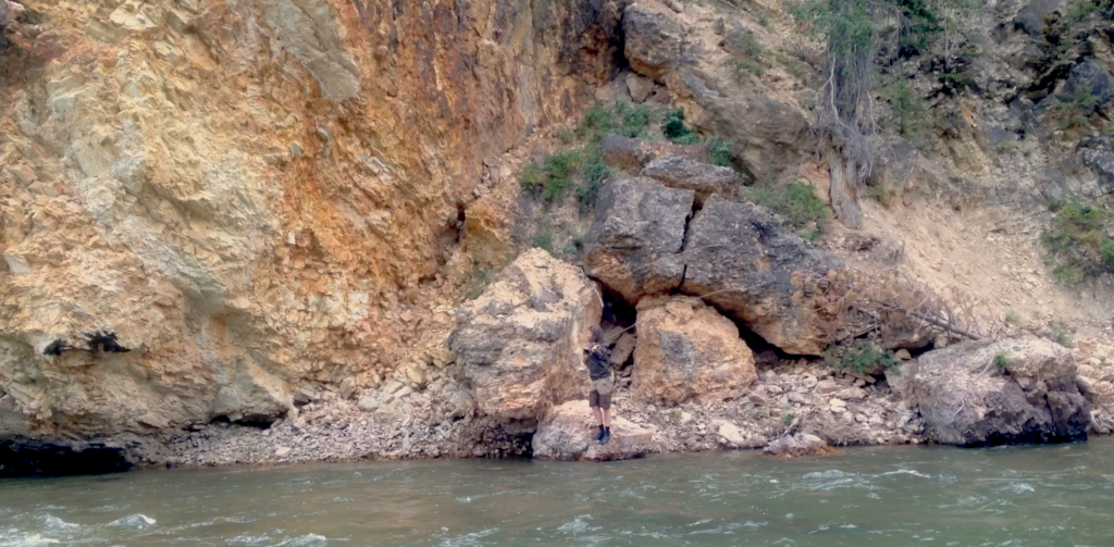 Fishing Montana's Blackfoot River at River Junction Fishing Access Site.